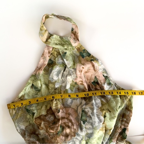 ASOS DESIGN Halter mini dress with bow back in floral print - Picture 5 of 14